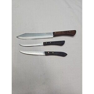Vintage Ekco Eterna Kitchen Knives Butcher And Fruit And Veg- One Ekco Stainless
